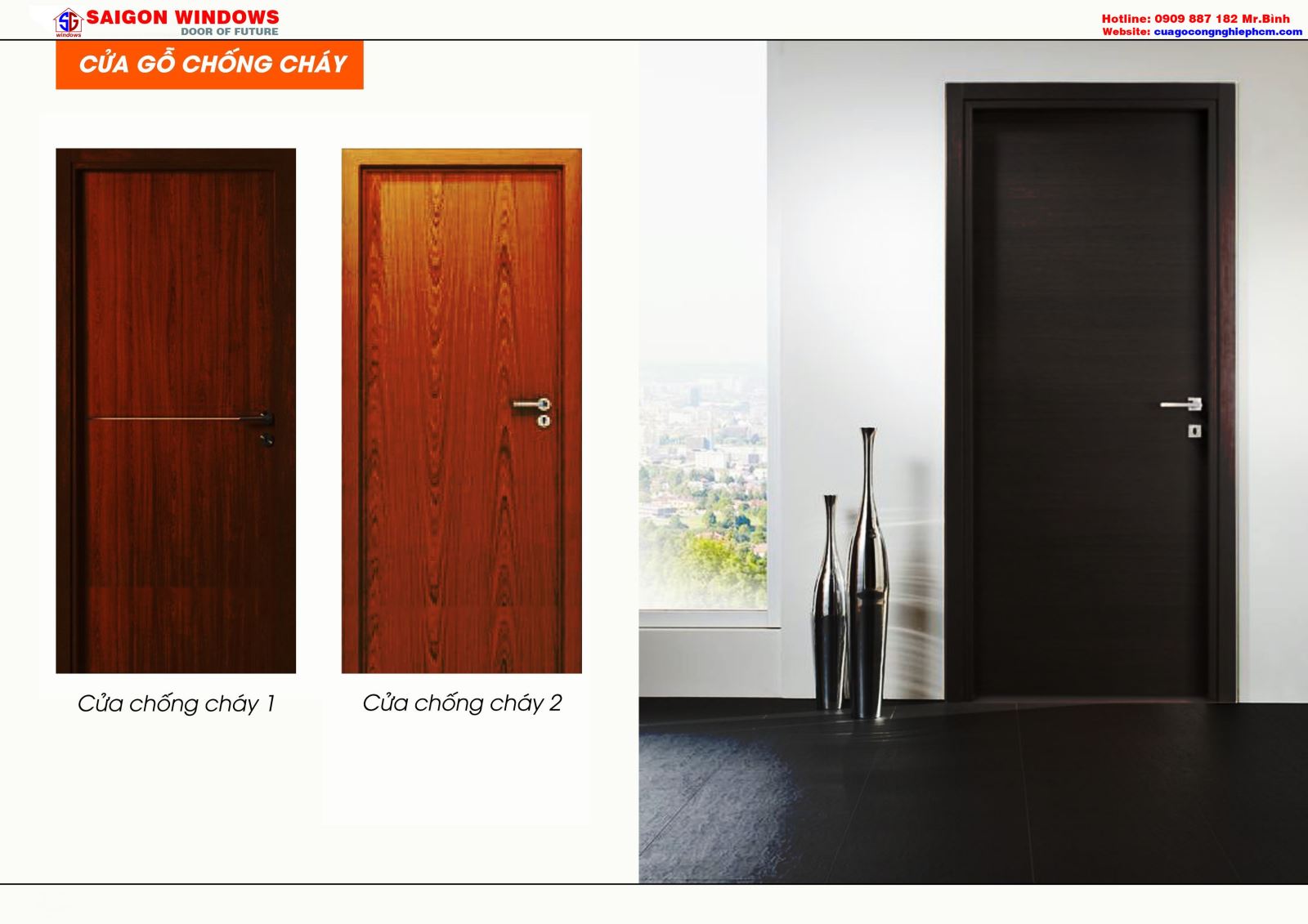 cửa gỗ chống cháy